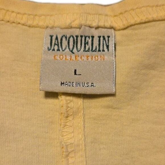 Vtg 1990 Jacquelin Cotton Maxi Modest Dress Teacher Embroidered Animal Sz Large - Picture 6 of 6